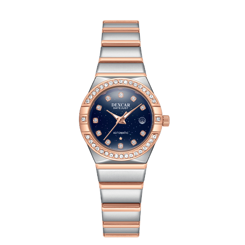 轻奢女款全自动腕表女表日历+镶钻款（夏天）