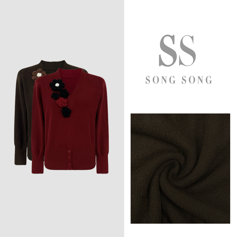 SONG-原创【朱绒簪花】冬季加厚保暖‘精纺蛋白绒’高级感柔软上衣