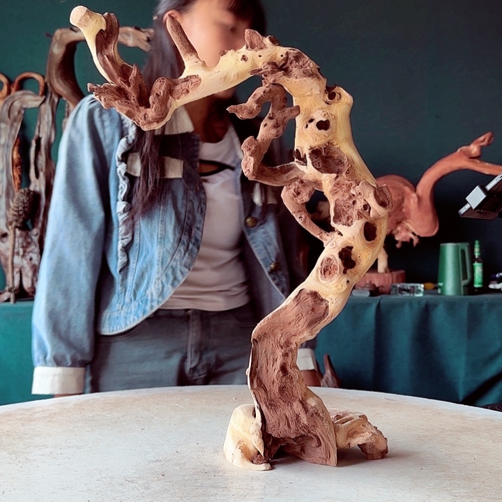 黑果木粤**善401金丝红木羊蹄甲半成品