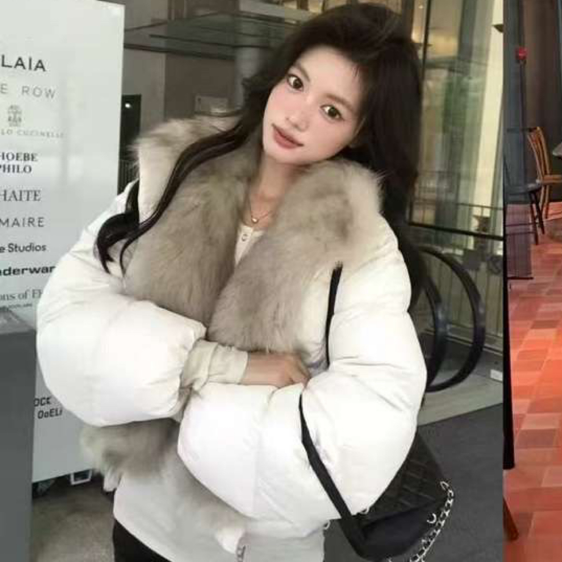 小个子女士领宽松加厚冬季短款韩版保暖外套