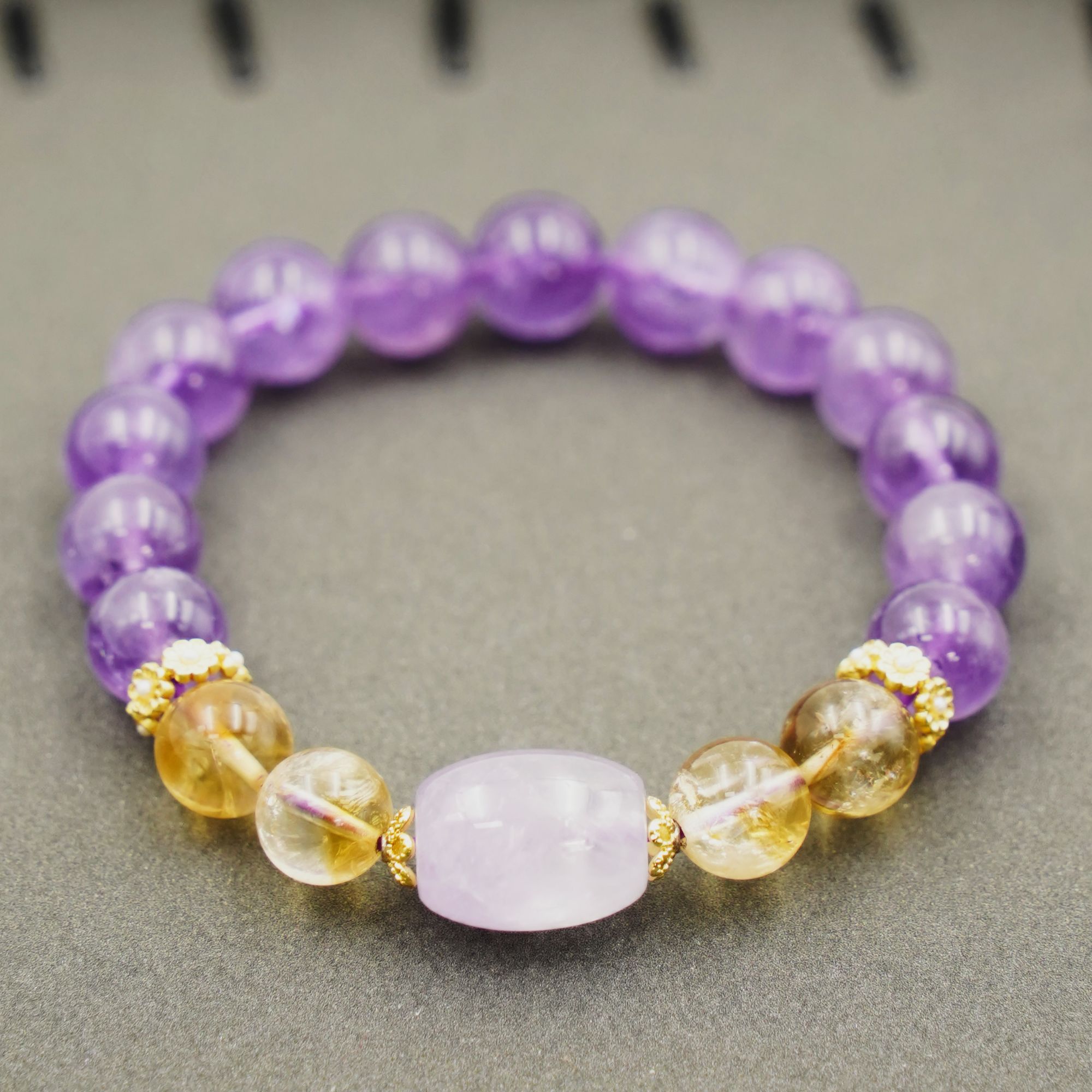 非金属珐琅手链 A04 水晶蔷薇黄女生精致人缘王