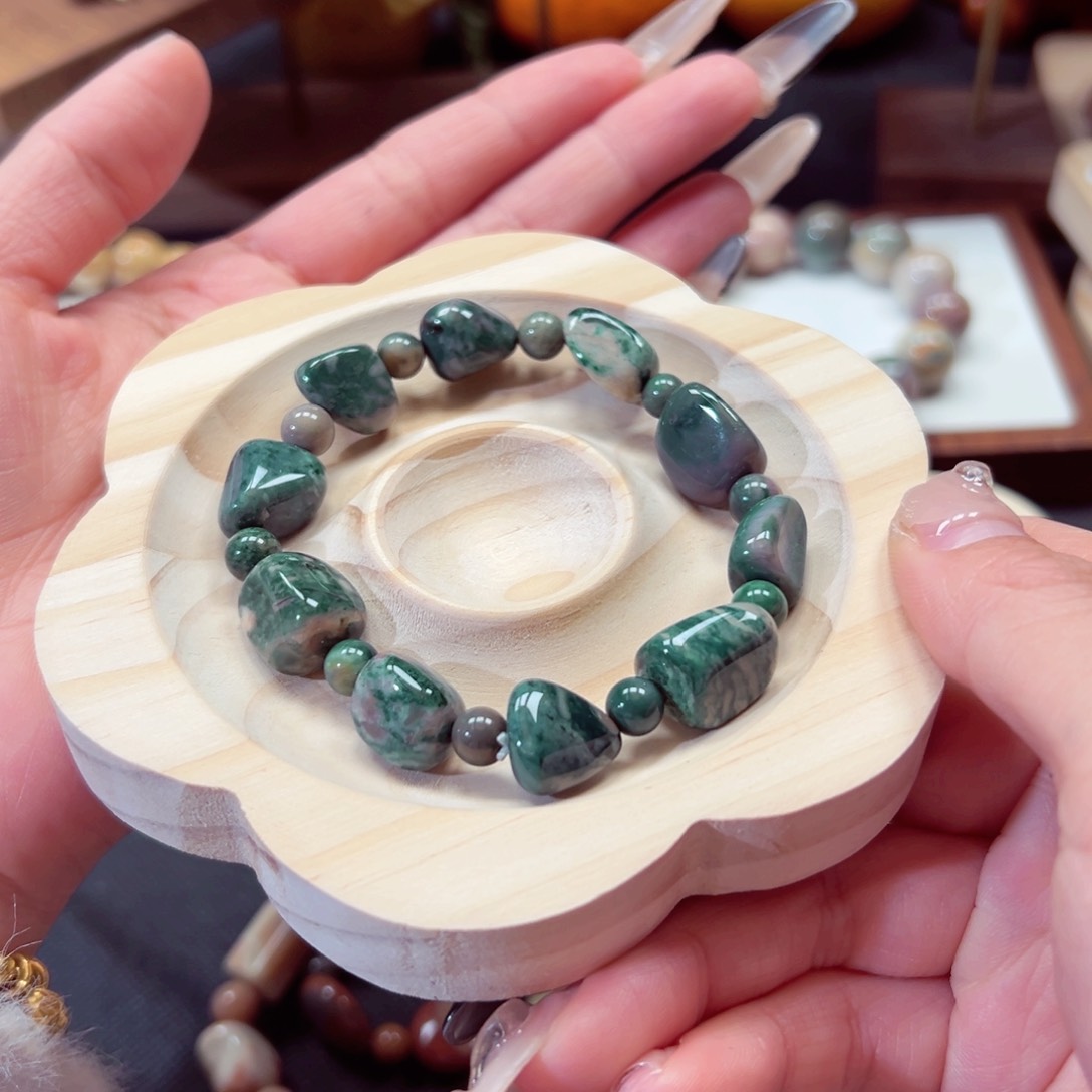 石英质玉手链未镶嵌美***~53