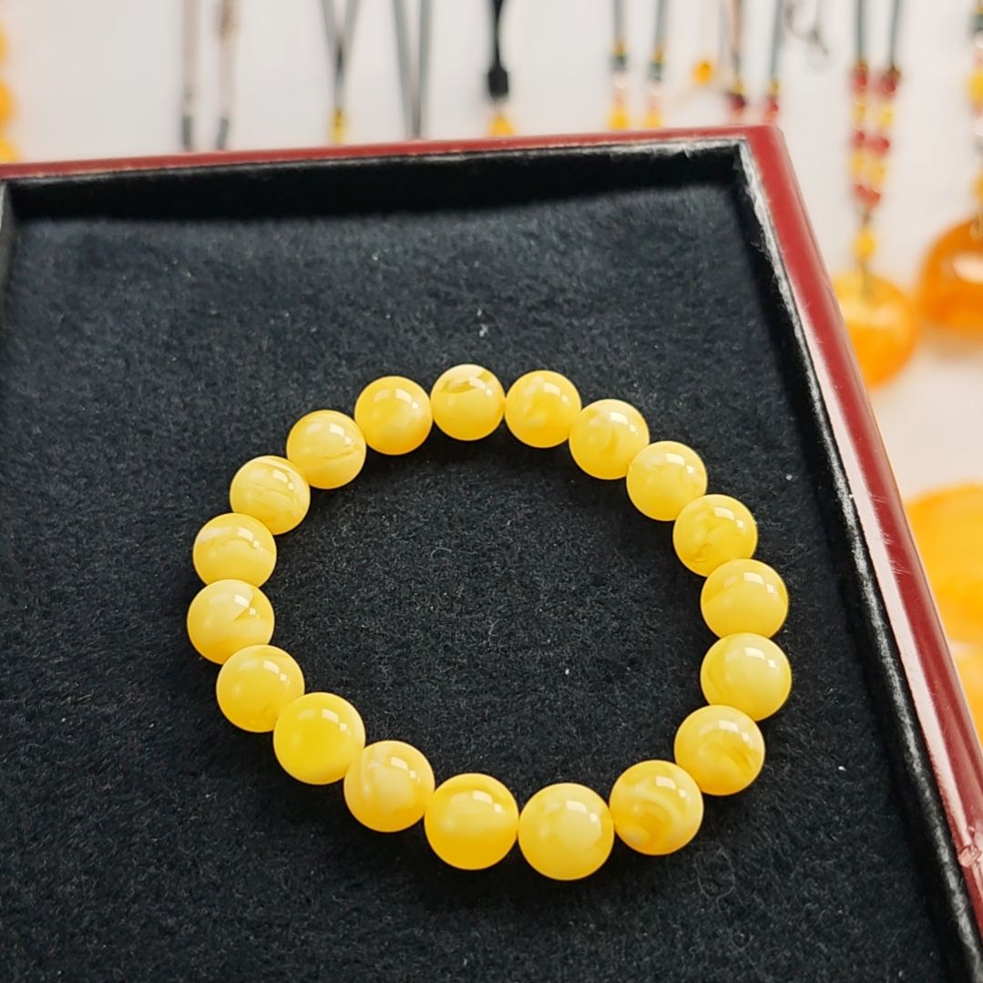 手串蜜蜡未镶嵌手串10m。