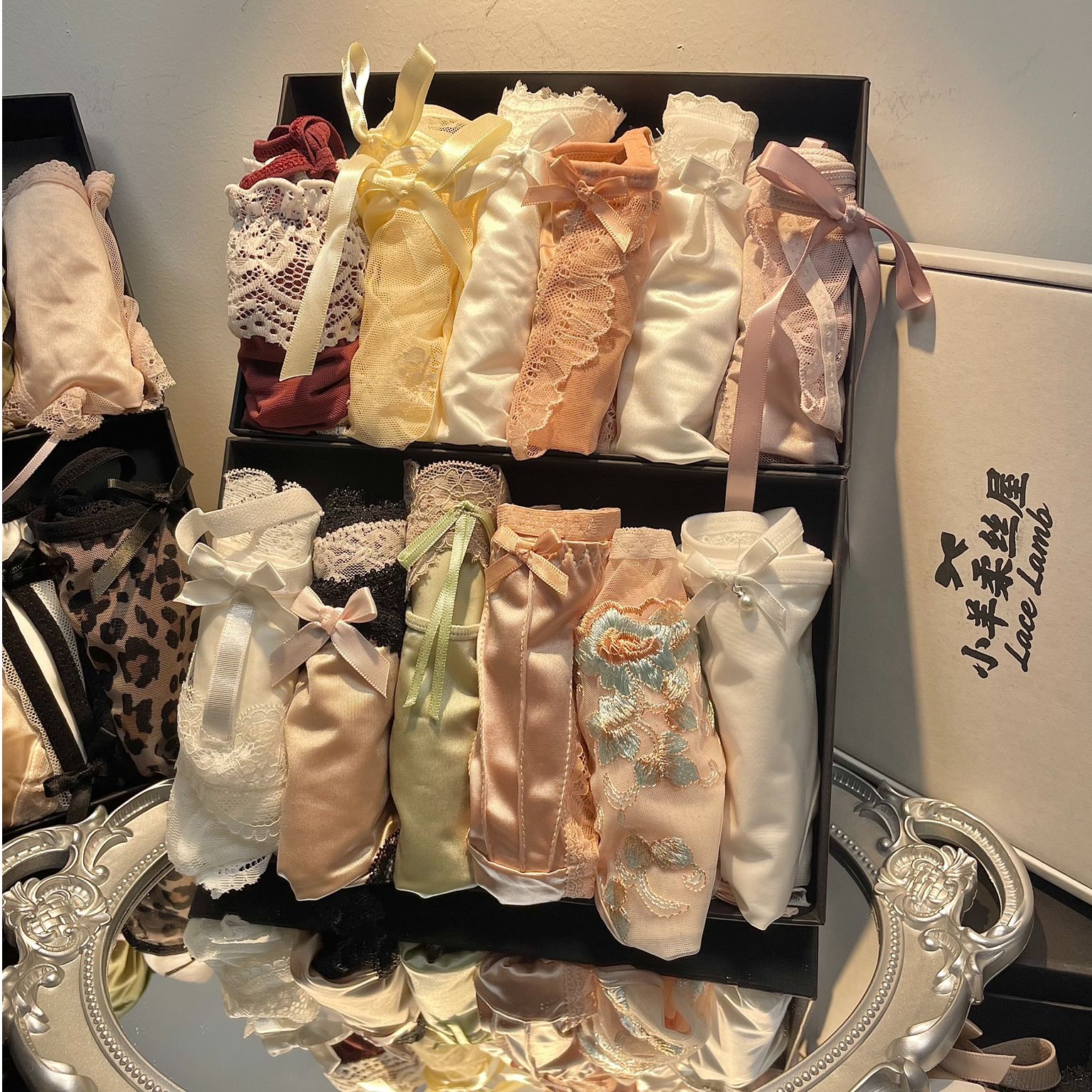 【独立包装】轻奢5条混搭款福利组合蕾丝冰丝透气内裤女法式舒适