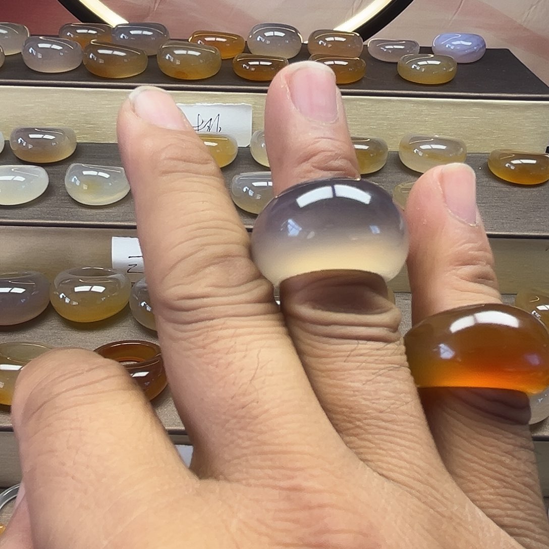 玛瑙/玉髓未镶嵌戒指