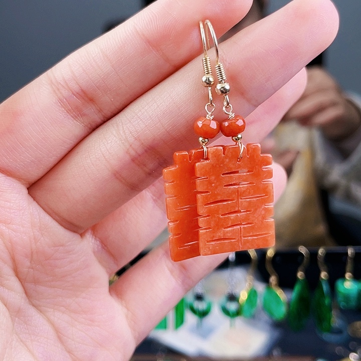 翡翠耳饰未镶嵌饰品