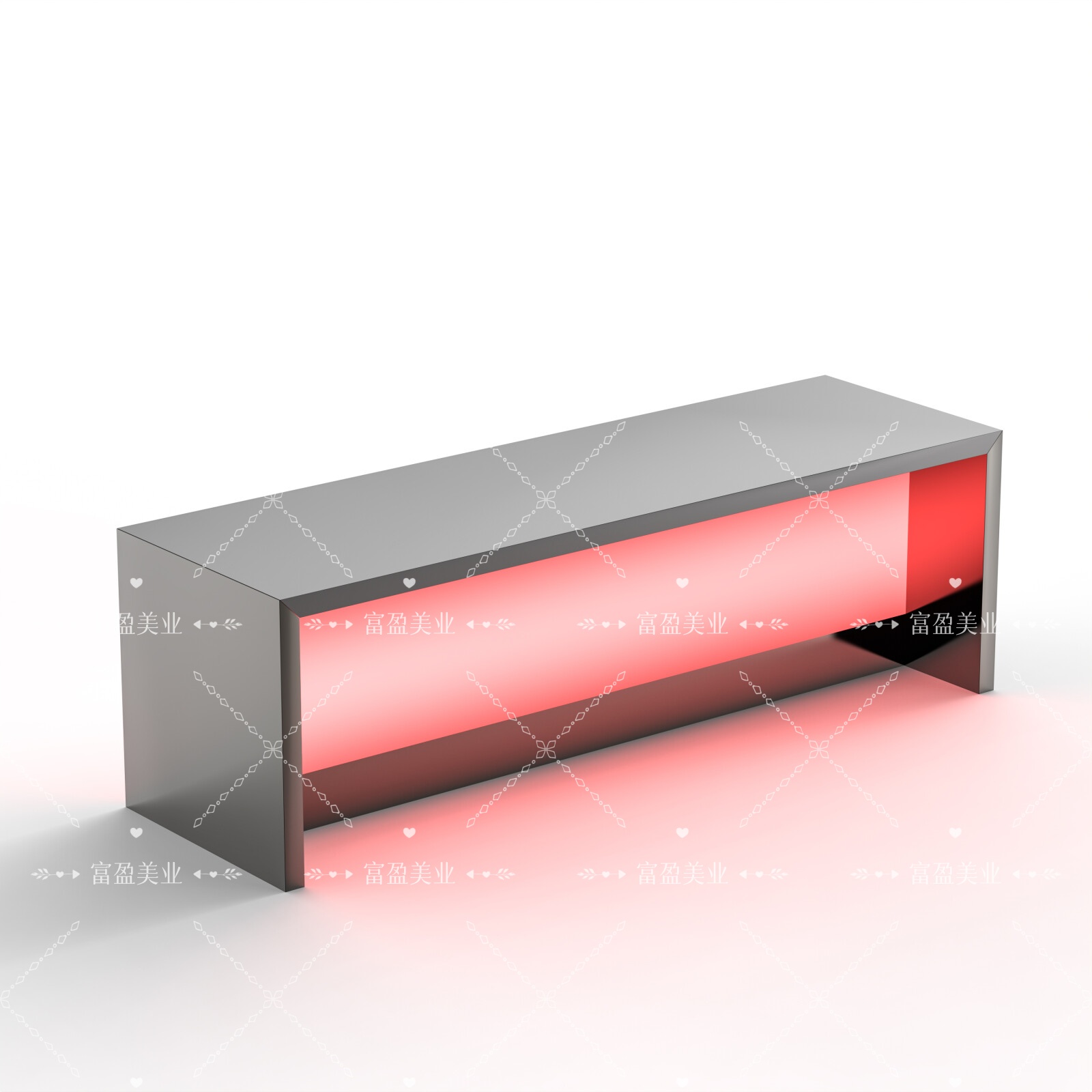 新款美发店发廊专用理发染发桌烫染区专用不锈钢烫染桌子带氛围灯