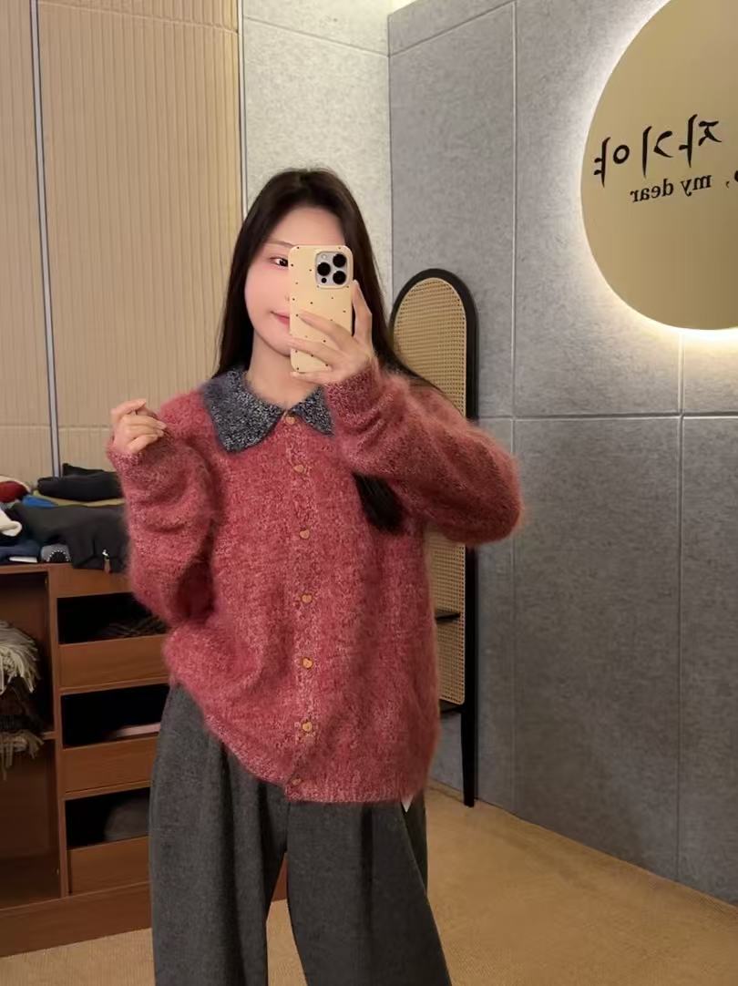 【鑫绒毛衣】毛针织衫韩系长袖上衣开衫女秋冬Y999-A829