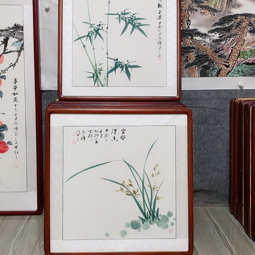 【闪购商品】国画书画作品带框65×65厘米