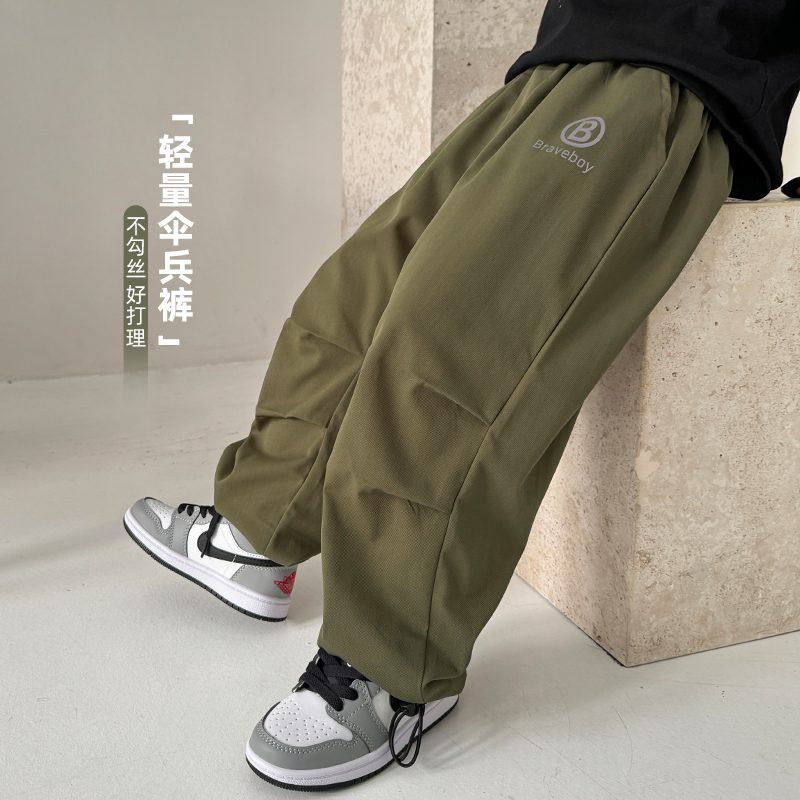 【超轻盈伞兵裤】男童裤子春装新款运动裤春秋款卫裤潮|25ak14