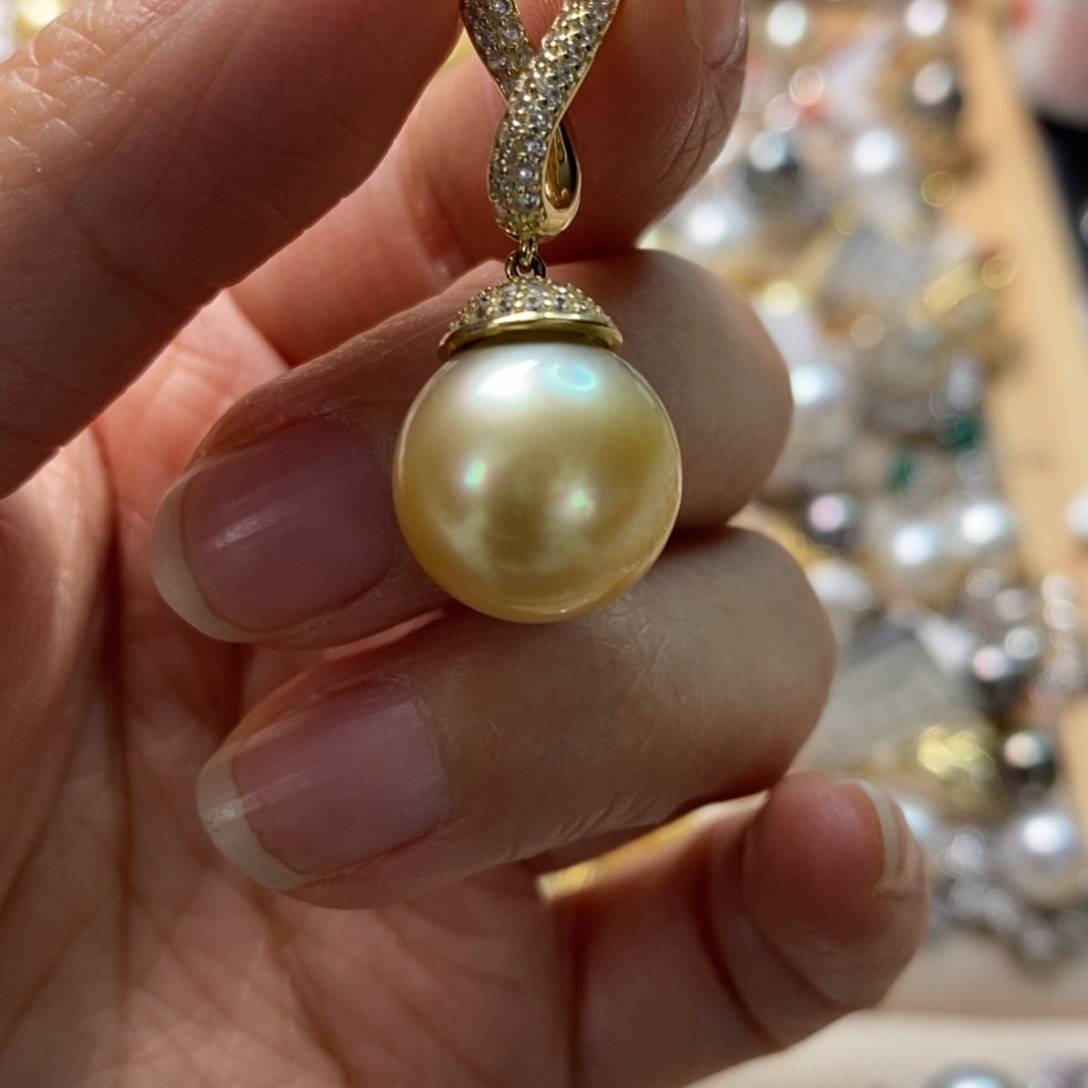 海水珍珠颈饰银S925镶嵌