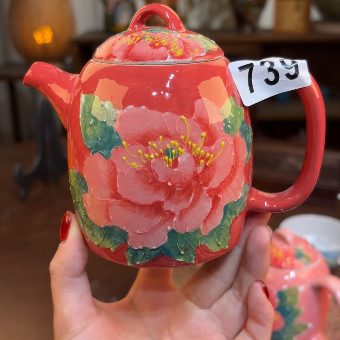 景德镇手绘高温釉下彩陶瓷茶具