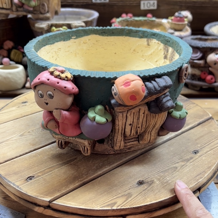 嘻哈多肉花盆百搭