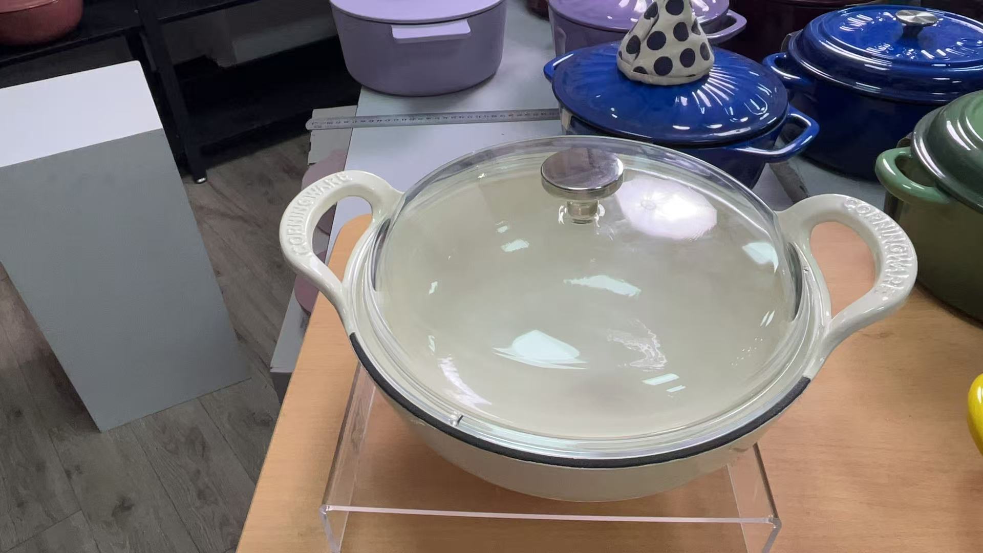 （礼盒）24厘米玻璃盖元宝珐琅锅外贸品牌适合3-5人使用闭眼入