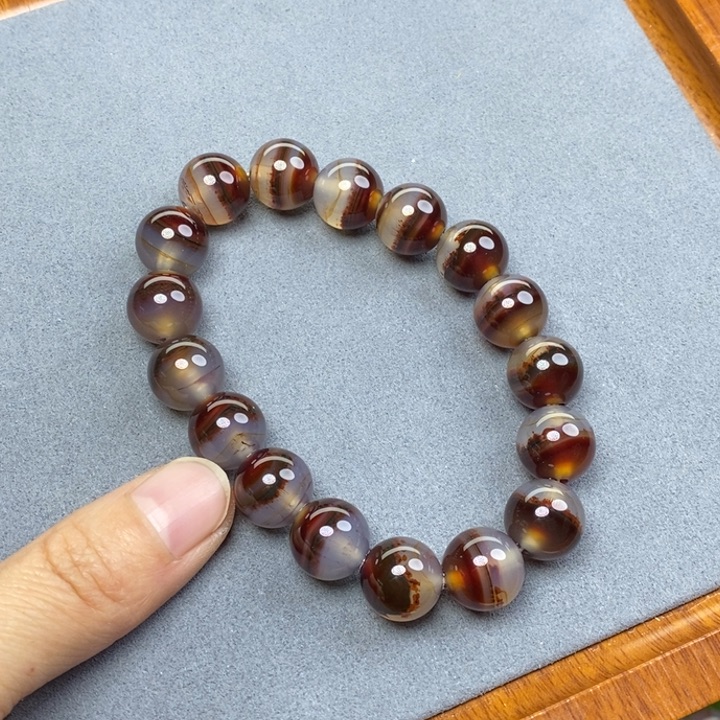 琥***光玛瑙/玉髓手链未镶嵌