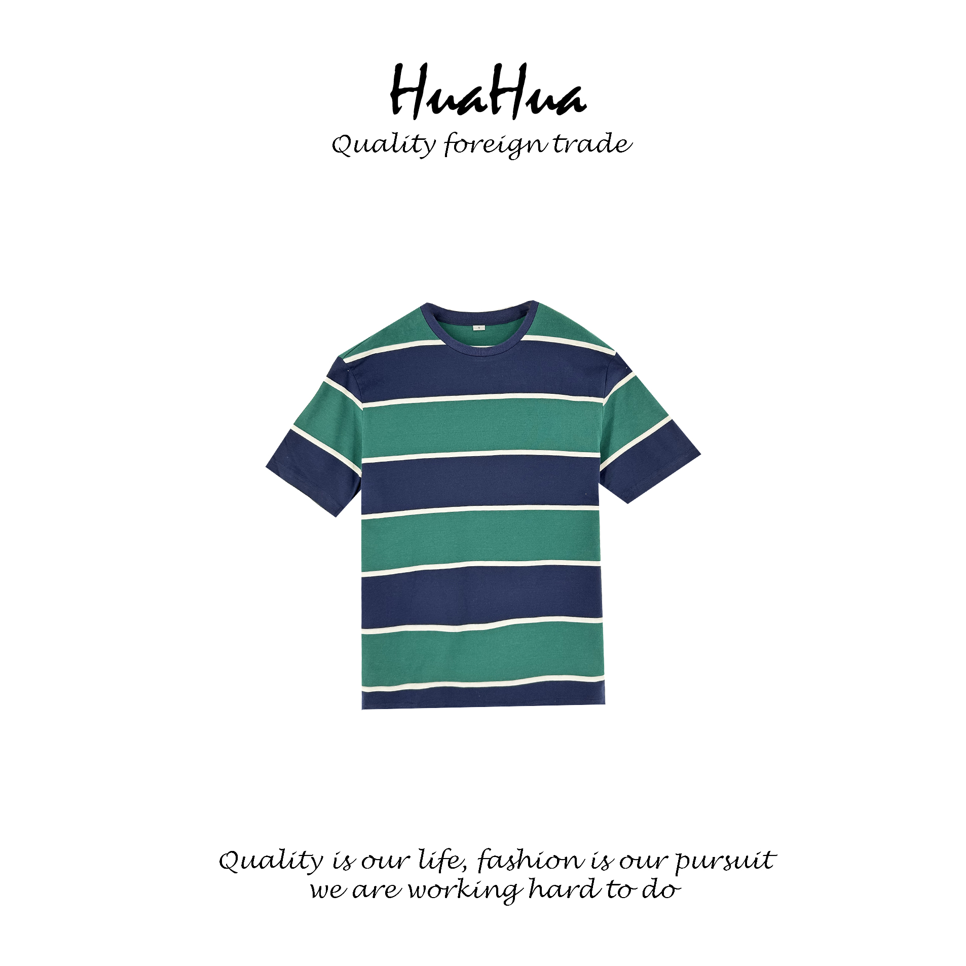 HUATN 【B波】男女款圆领短袖T恤夏季新款官方商务拼色 TN089