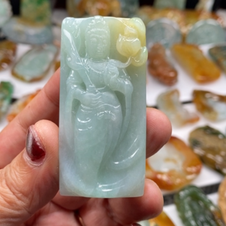 【闪购商品】翡翠颈饰未镶嵌缅甸翡翠A货吊坠