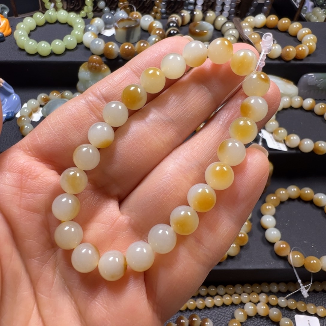 和田玉未镶嵌手链卡8