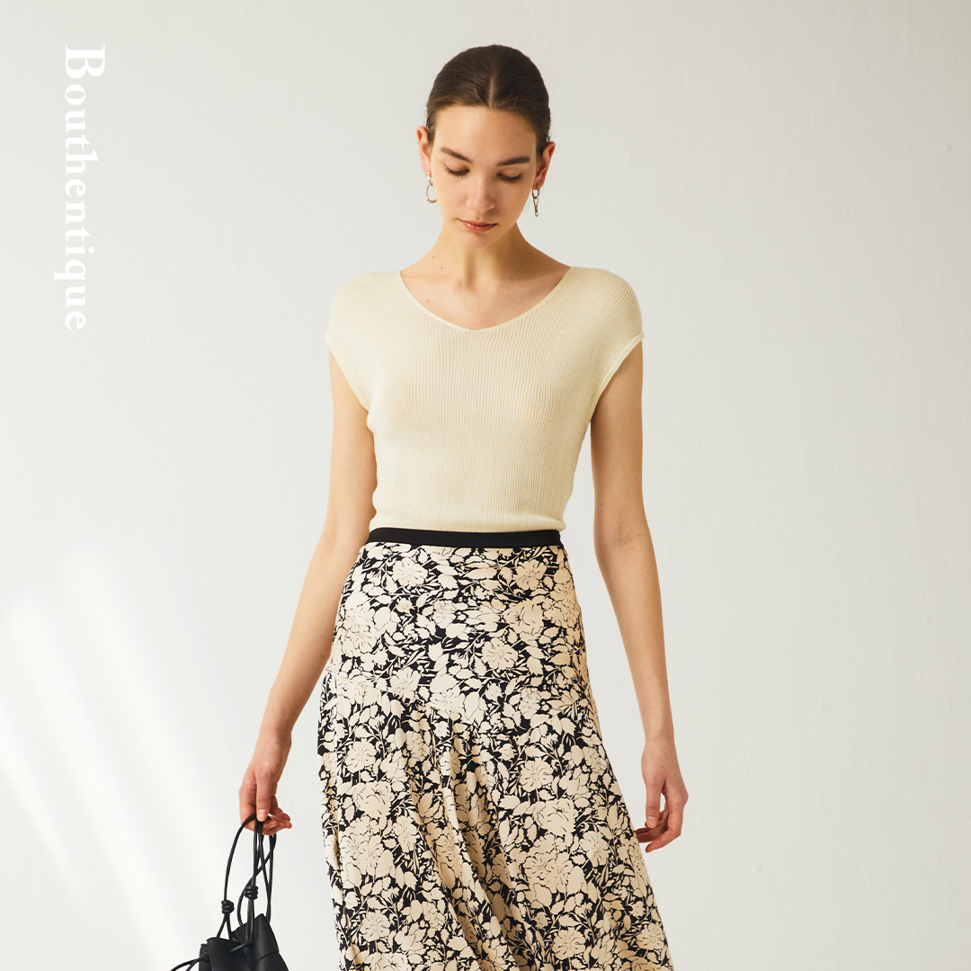 【粉丝专享】Bouthentique竖向罗纹肌理毛织套头衫223241F2Z28