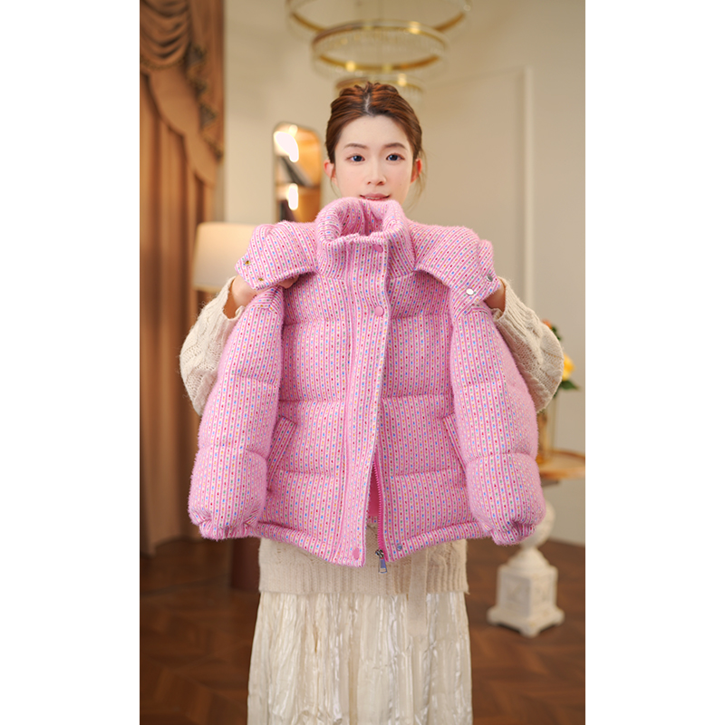 女童棉服冬装2025儿童冬季加厚棉袄小女孩夹棉外套3685