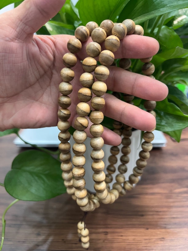 沉香D.H（正品）正区1.0达拉干圆珠多圈虎斑纹陈年老料多样性发一