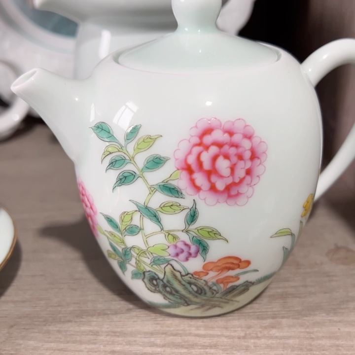 杯红叶金品陶手绘重工陶瓷