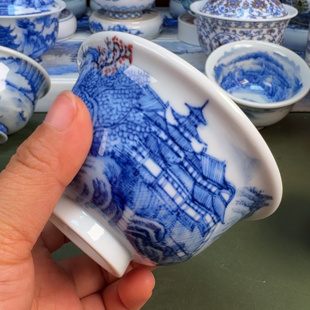 瓷景德镇纯手绘茶具圆圆231