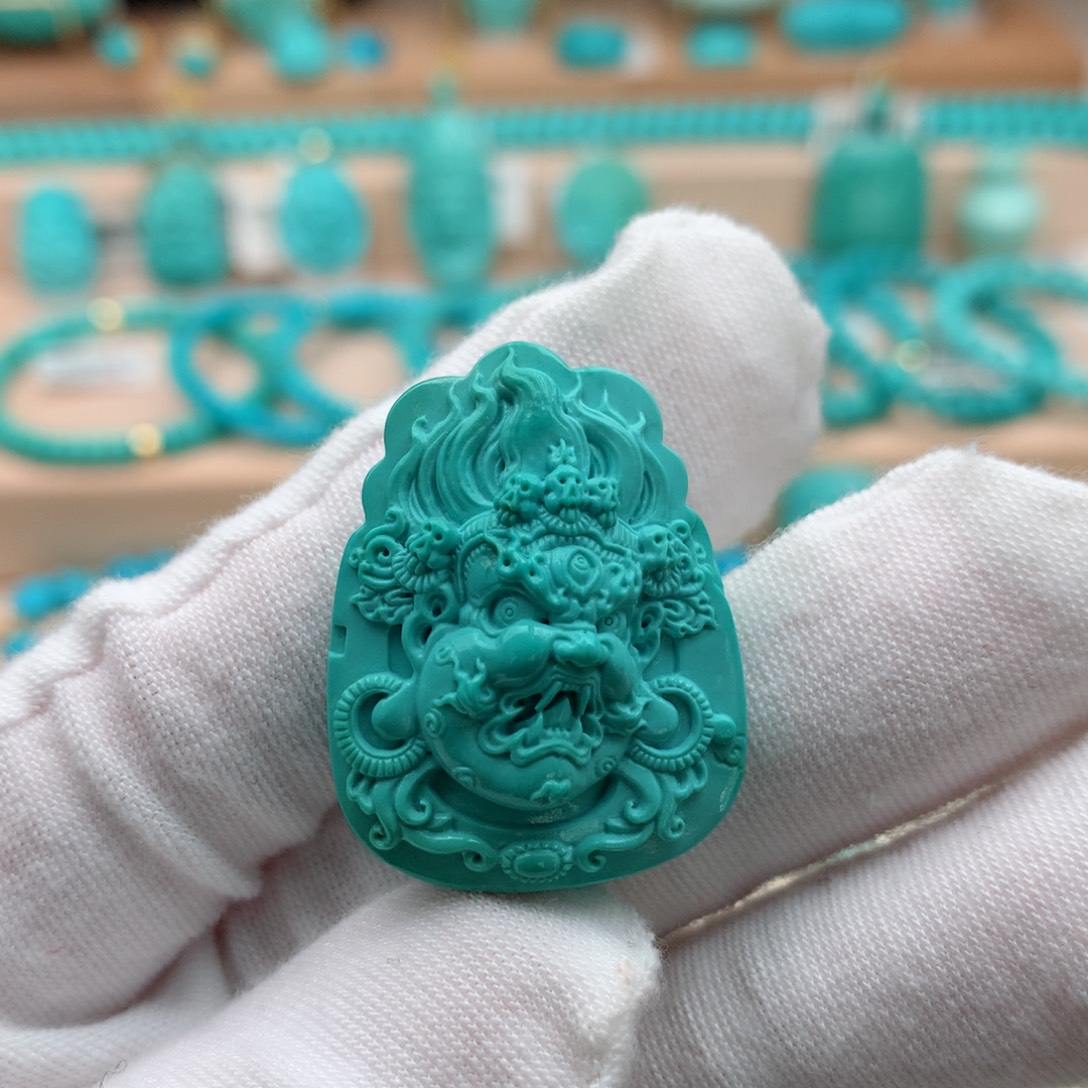 绿松石未镶嵌珠宝奇石23.4mm