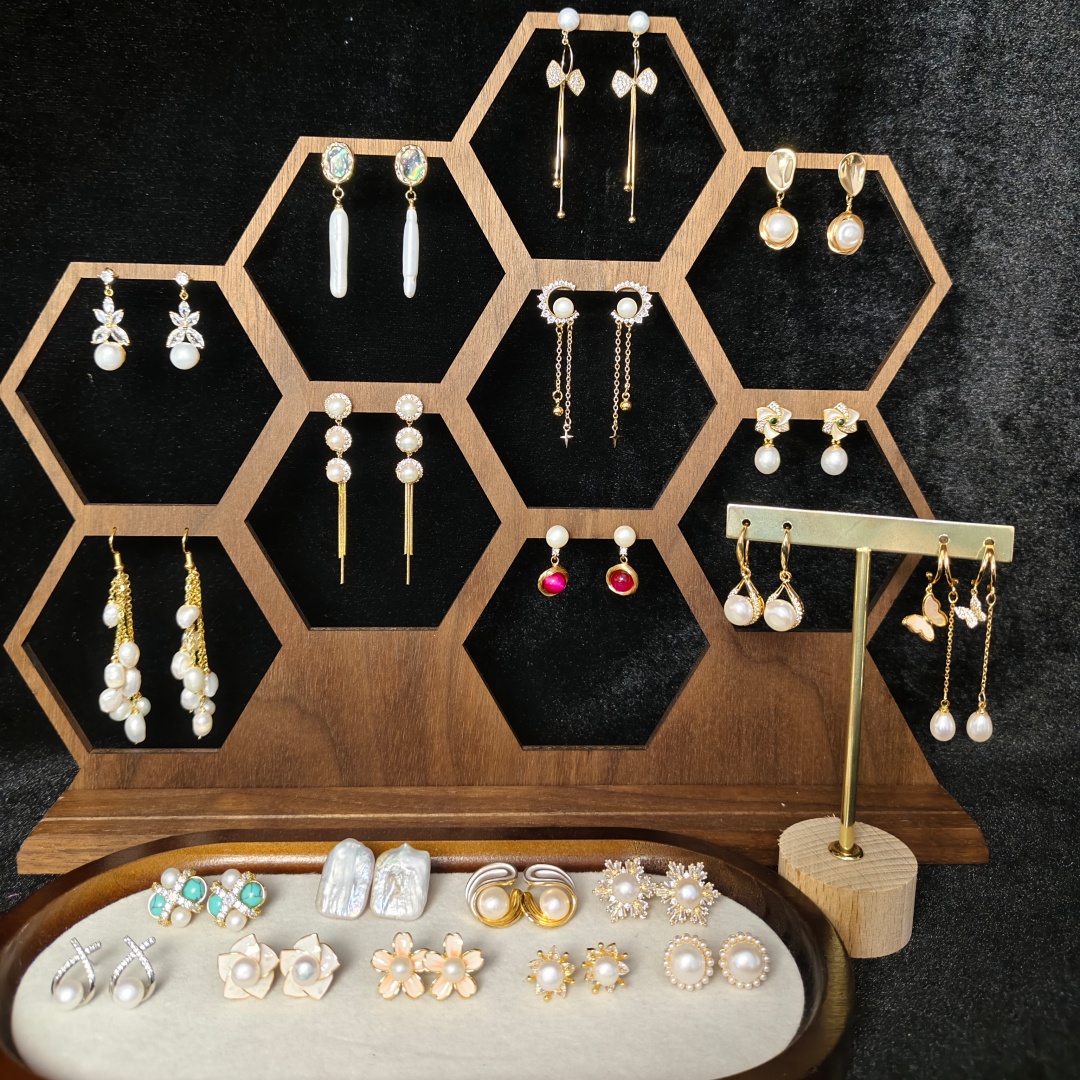 【珠光小筑专属】设计师精致爆闪百搭珍珠银针耳环轻奢复古气质耳饰