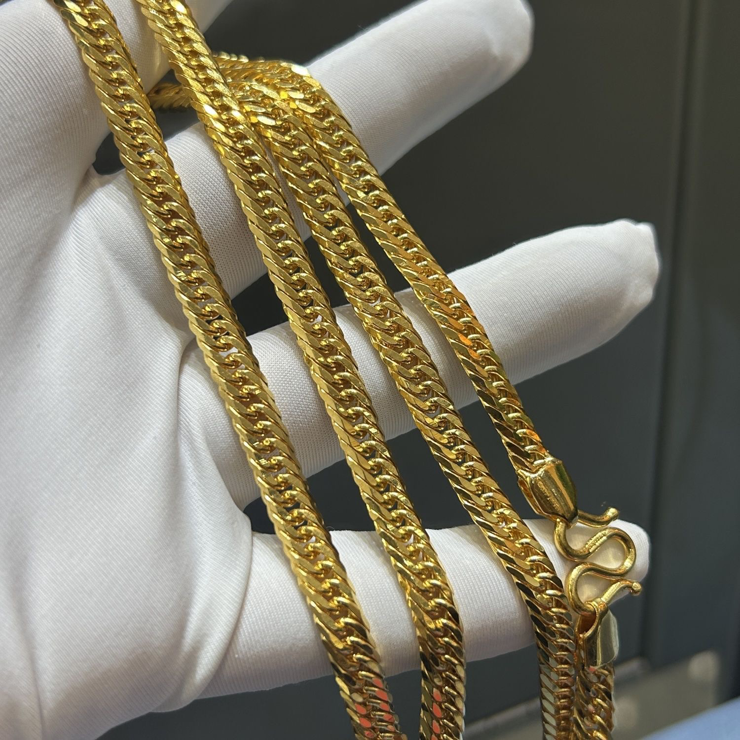 合金项链 新款大粗链子M扣爆款送男友老公礼物