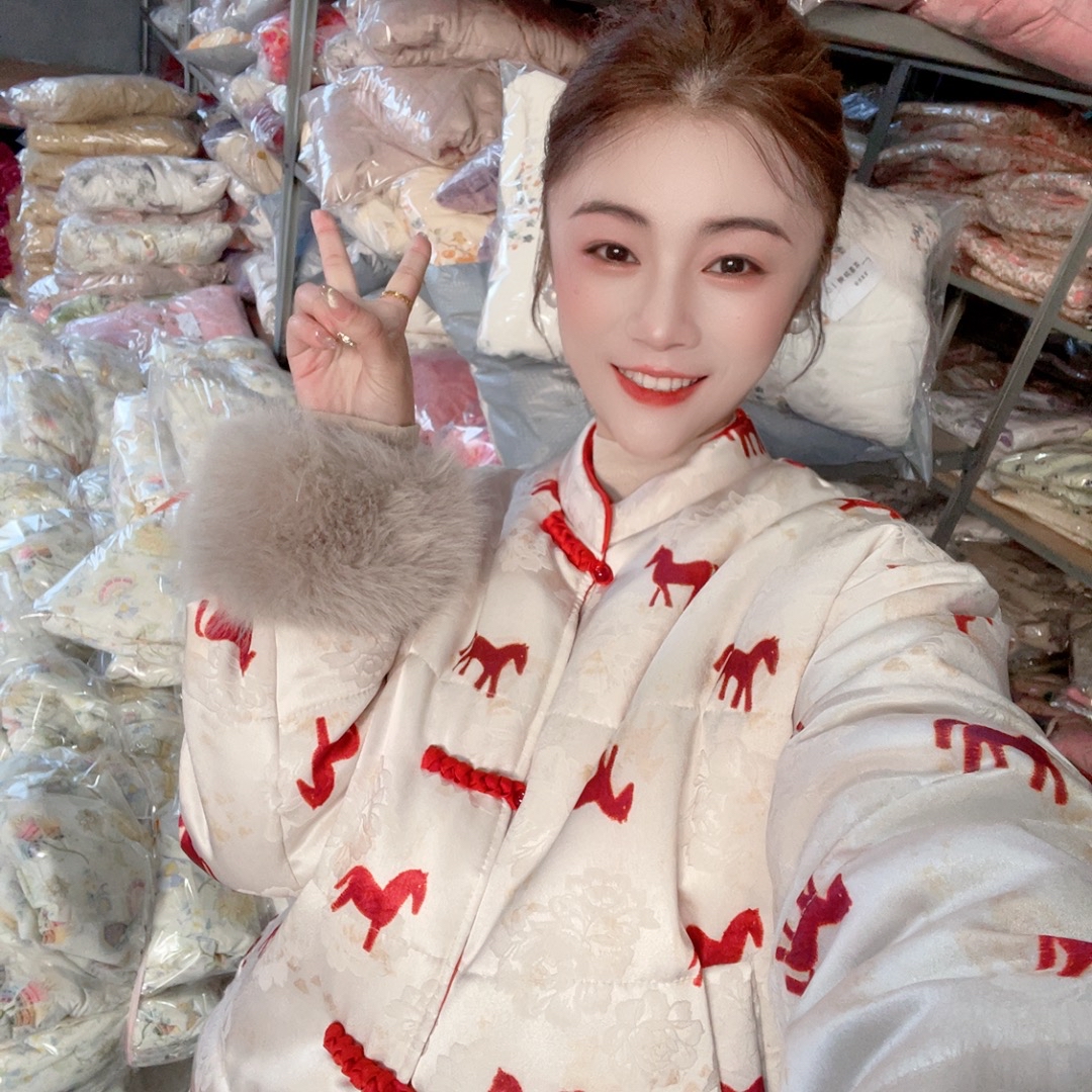 【YYJ.新年战袍】马到成功-新疆天然长绒棉花棉袄新中式复古厚袄女