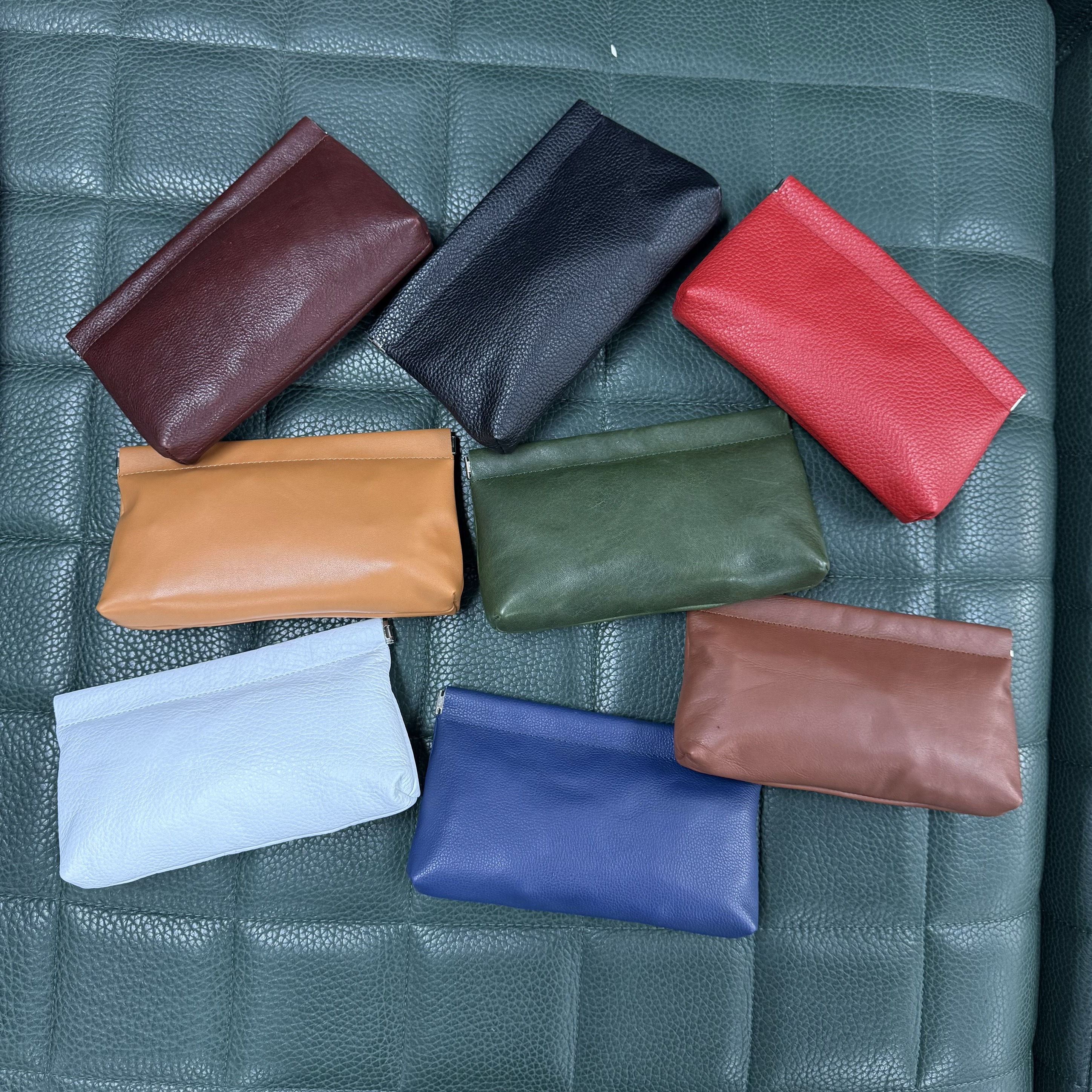 【溯源者-中号夹子包】进口皮磁扣开合手拿包收纳包-微瑕-介意不拍