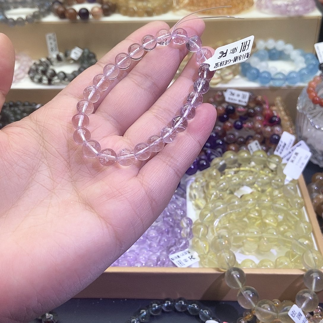 水晶手链未镶嵌黄****珠玻利维亚紫水晶8