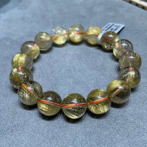 【书记甄选】天然金发晶单圈手链 约14mm gck1055