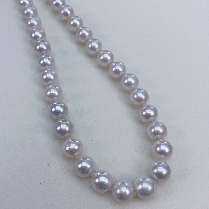 淡水珍珠颈饰银S925镶嵌9-10正圆冷白极强光