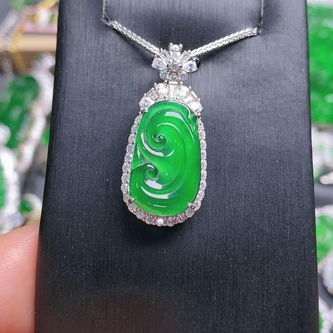 翡翠颈饰未镶嵌吊坠6