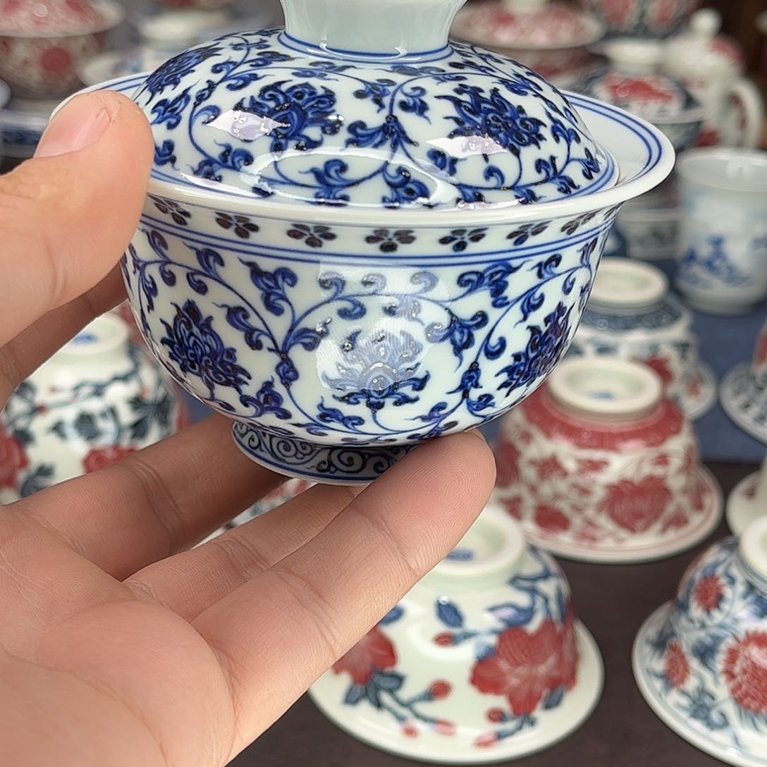 @***物景德镇陶瓷青花釉里红