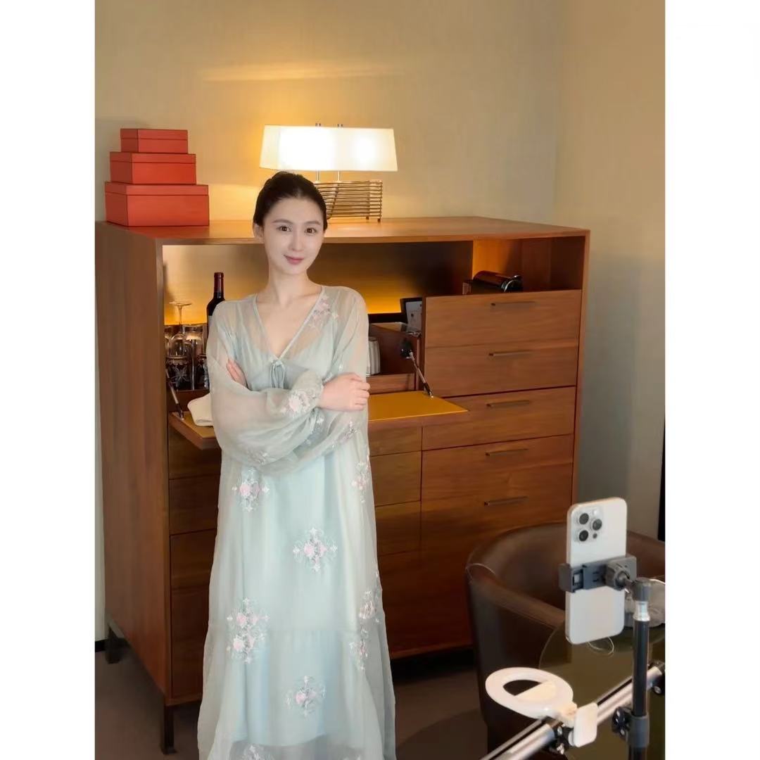 Ruyi如一【江南烟雨】新中式禅意裙子宽松刺绣