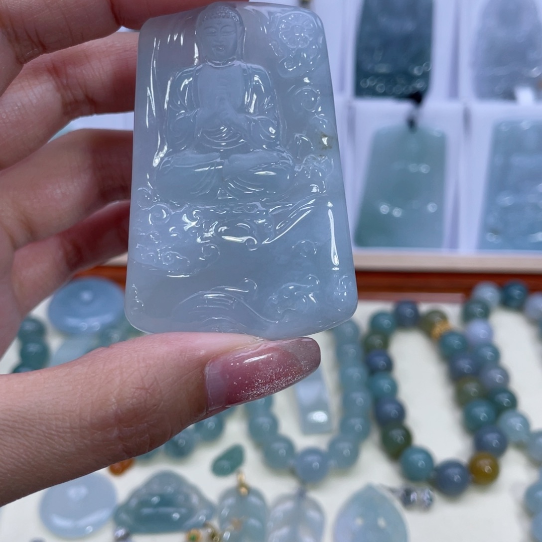 翡翠未镶嵌颈饰L**L缅甸翡翠A货未镶嵌