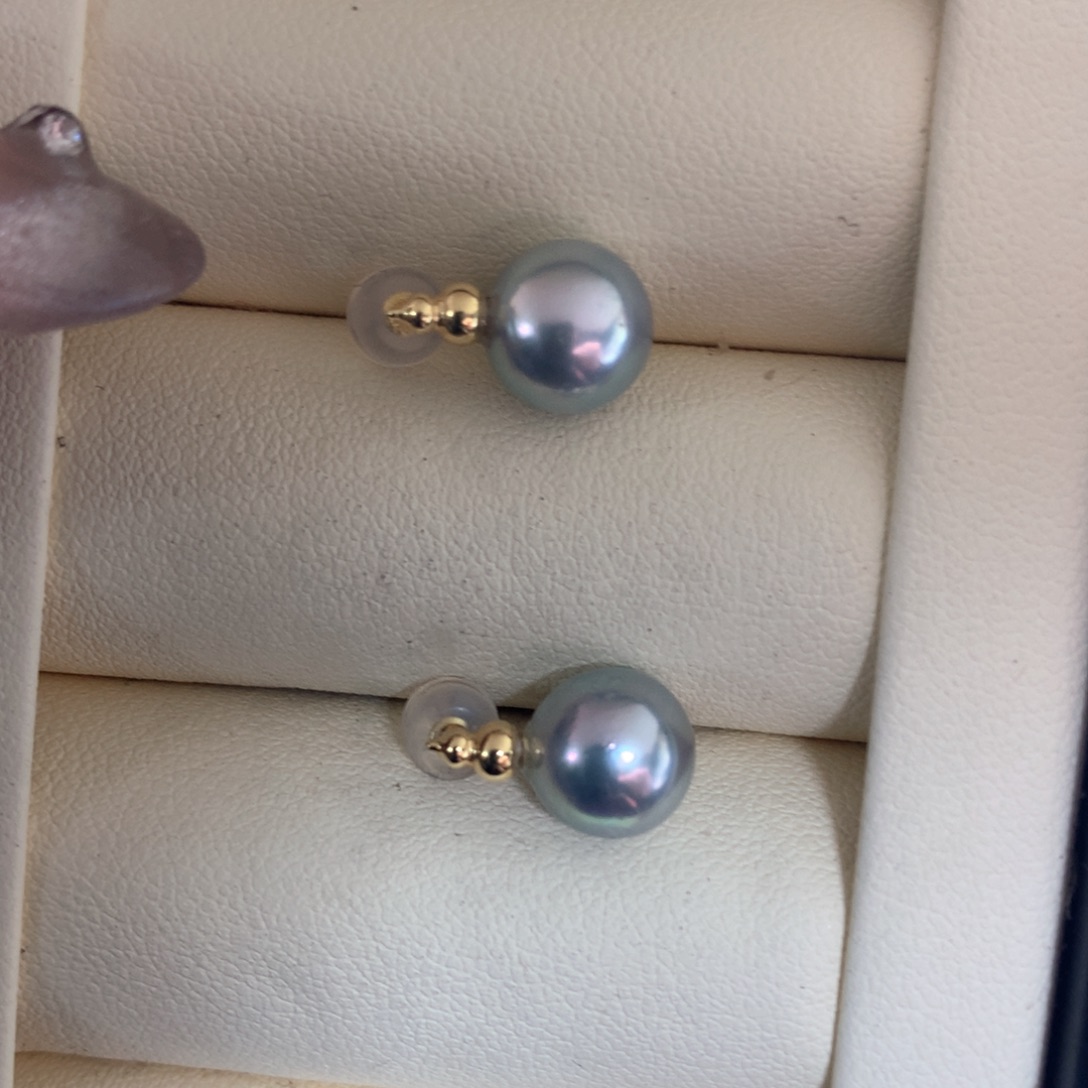 海水珍珠耳饰18K金镶嵌