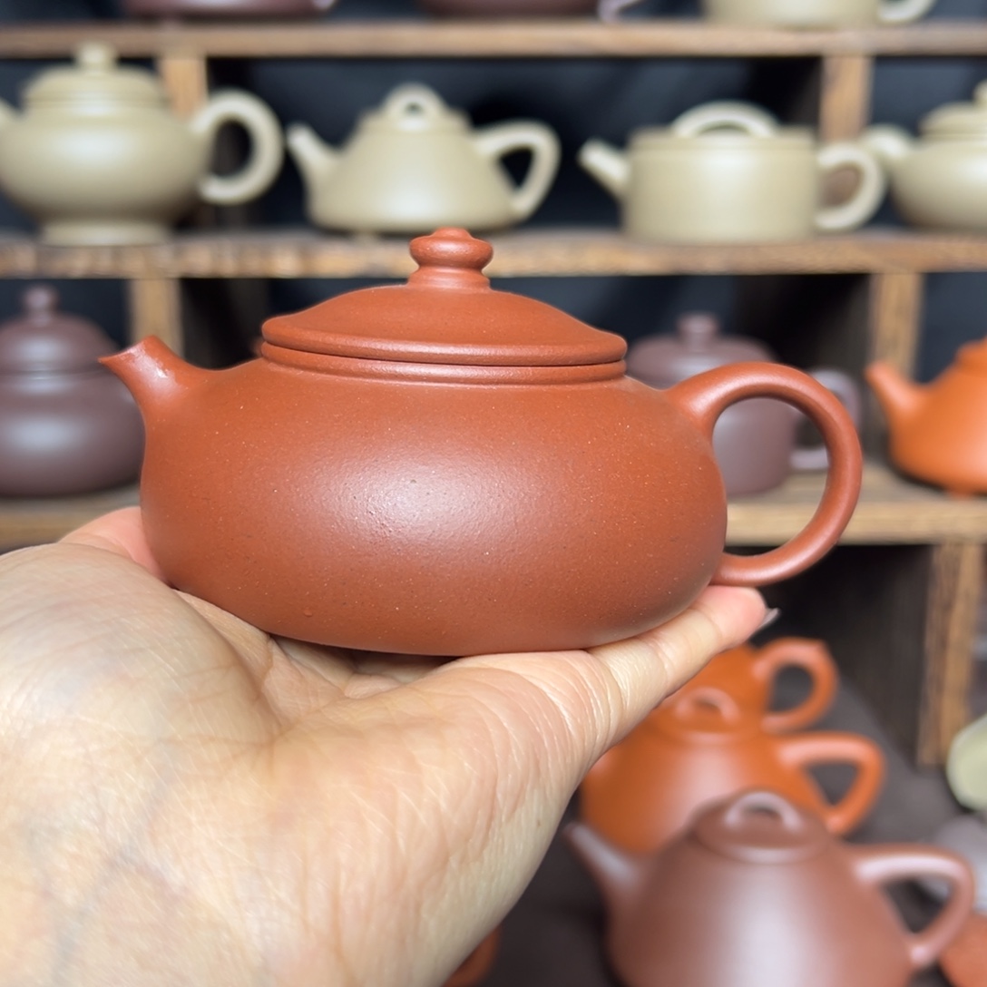 邂***运茶壶紫砂微瑕紫泥寒江150毫升