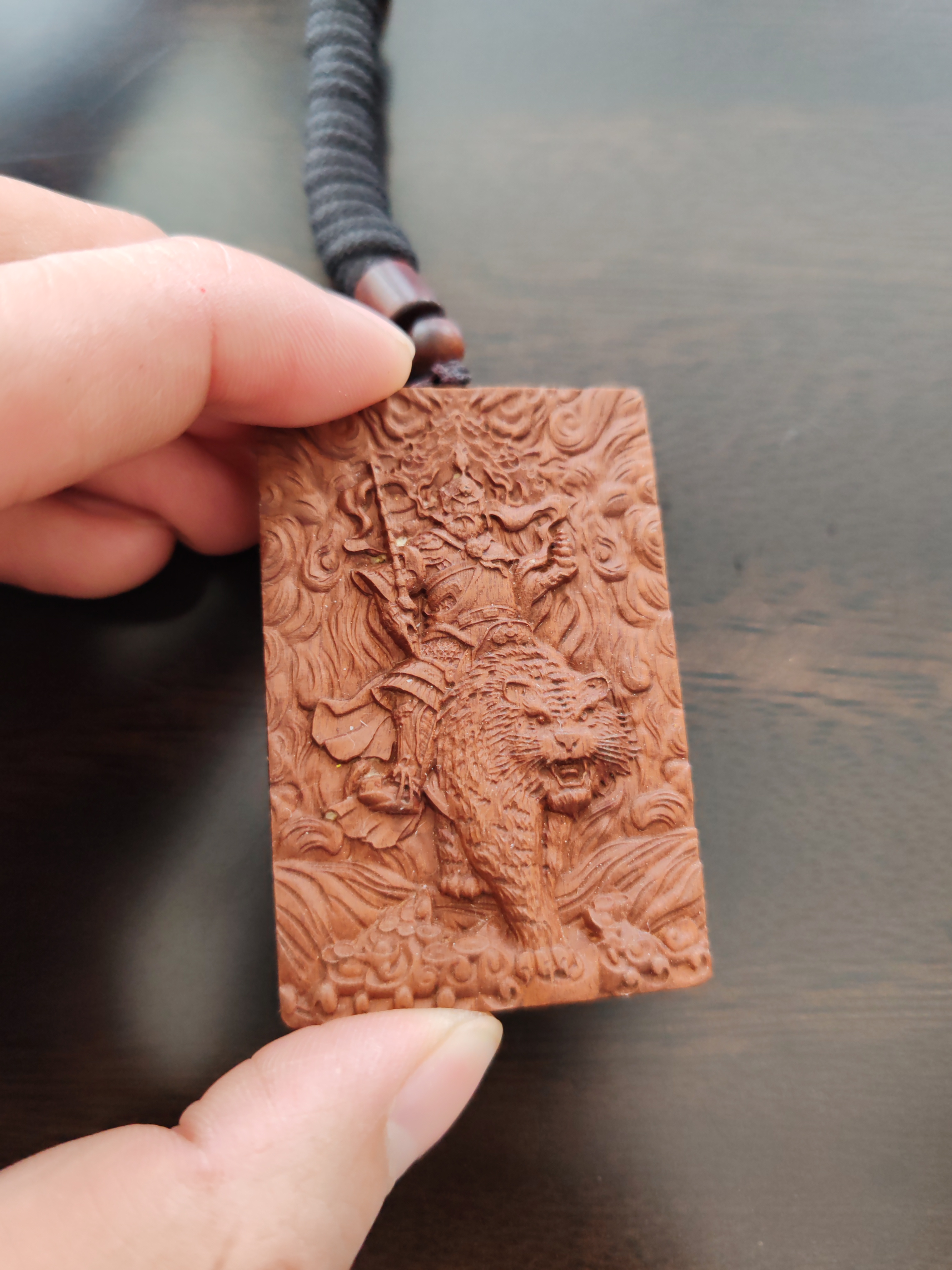 赵公明吊坠一个单面