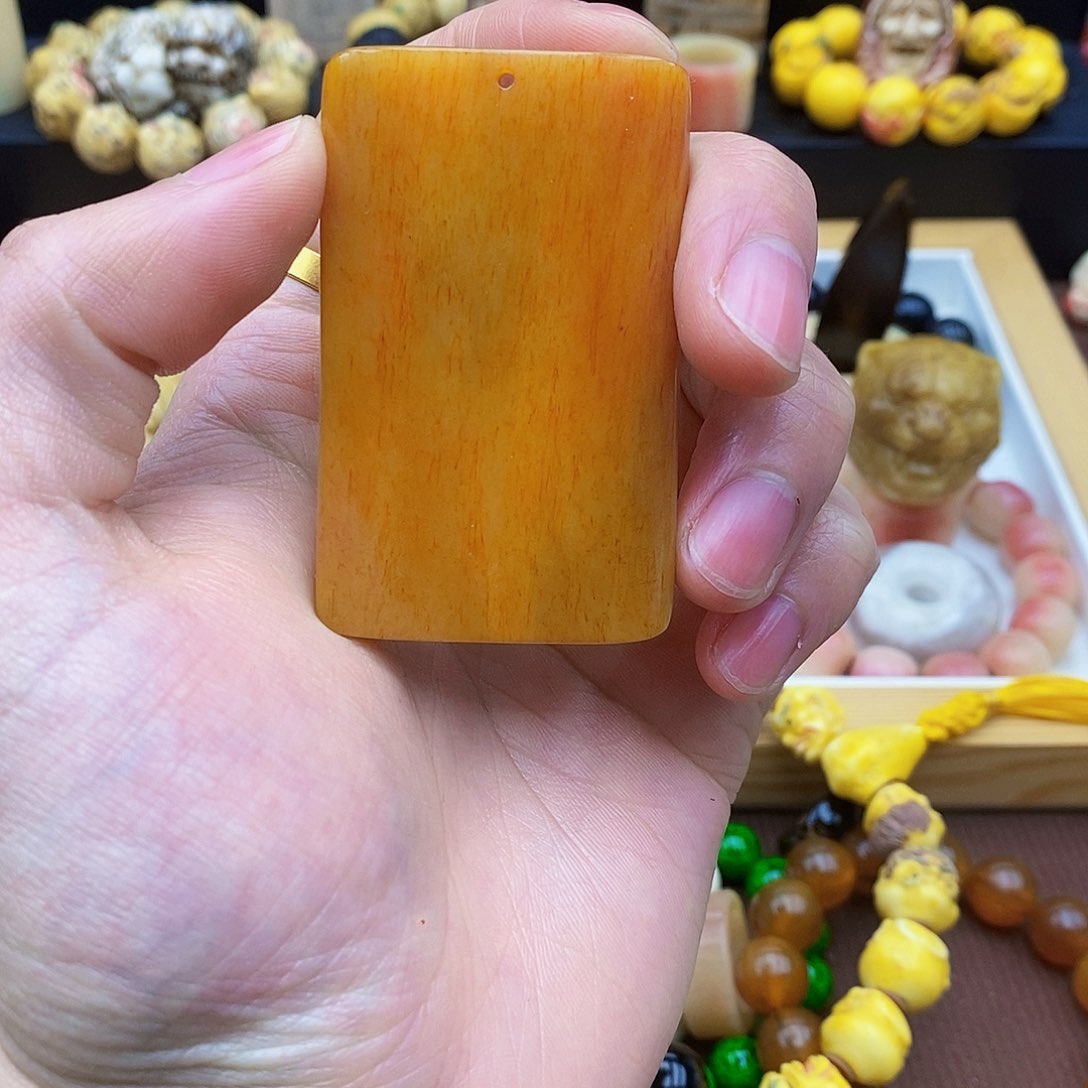 驼骨手串/手链牦牛骨平安无事牌