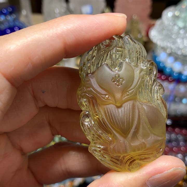 吊坠未镶嵌水晶九尾狐吊坠