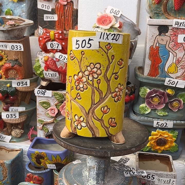 粗陶材质多肉花盆