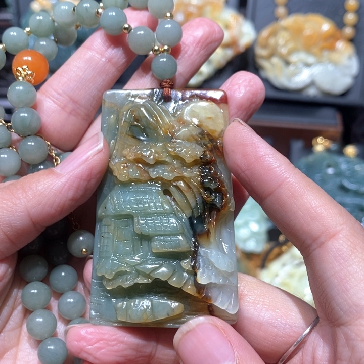 岫玉毛衣链未镶嵌