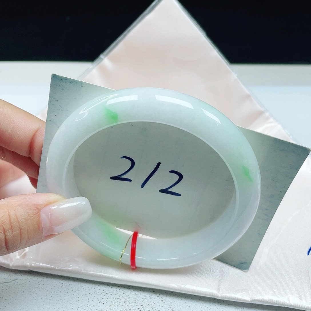 翡翠未镶嵌手镯 正圈59+