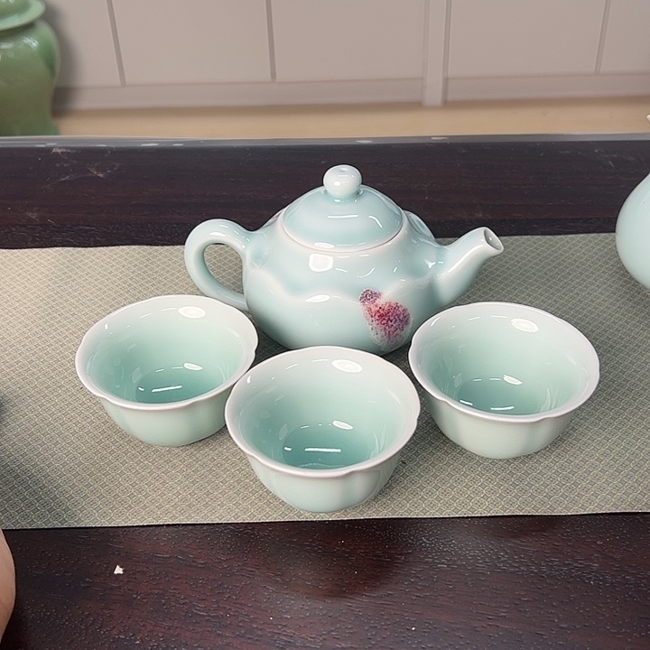 龙泉云间青瓷小米茶器