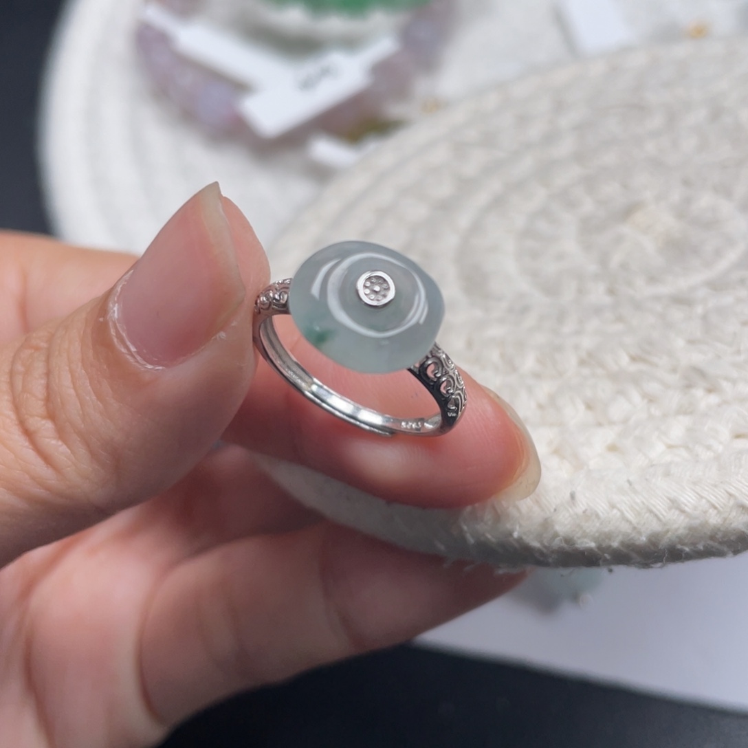 翡翠银S925镶嵌手链天然A货缅甸翡翠