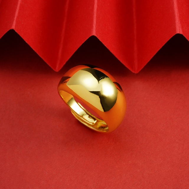 合金戒指 【时尚好物】2025爆款  大光面戒指  时尚金色经典经典